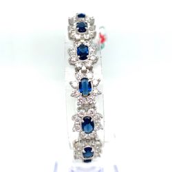925 Sterling Silver CZ 6.5” Bracelet 23.60g 201600/10