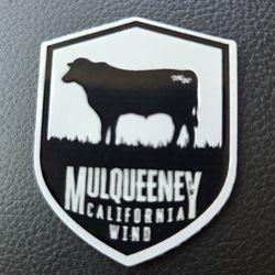 MULQUEENEY CALIFORNIA WIND STICKER  - Approx  2"