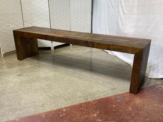 MOE'S Rustic Rectangular Solid Pine Bench