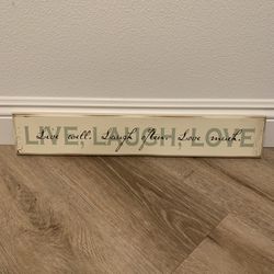 Decorative Wall Art-Live Well, Laugh Often, Love Much