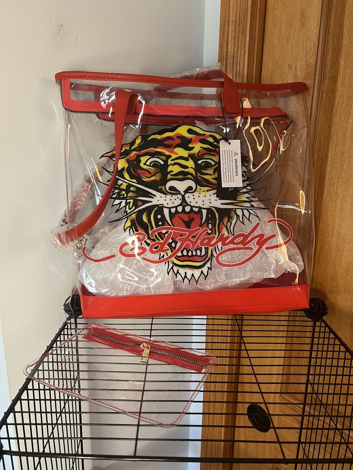 100% Authentic PVC Ed Hardy Tote Bag