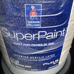 Interior.  Exterior Paint  Semi Gloss. White 