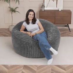 Jumbo Beanbag Chair, Gray by ( Lounge & Co. brand )