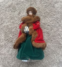 Vintage Tree Topper Christmas Doll
