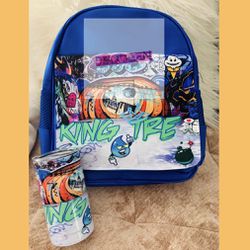 Custom backpacks and Cups