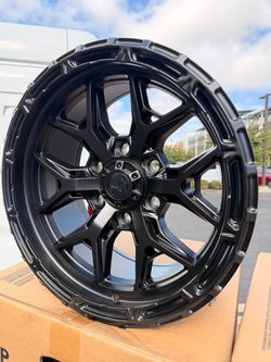 0 Offset 6x139.7 17x8.5 brand new american outlaw in black !!
