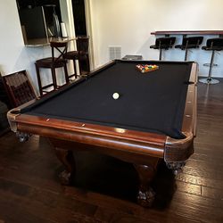 American Heritage pool table with ping pong topper