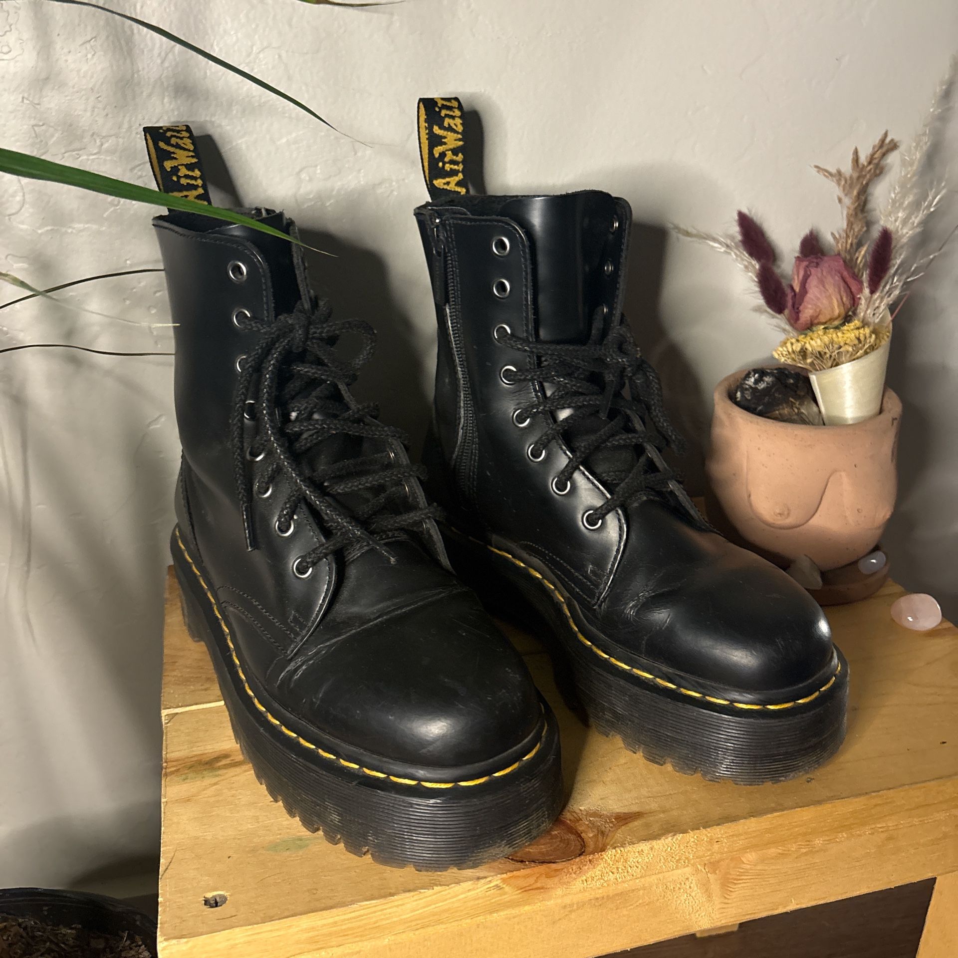 Black Dr. Martins Jadon Platform Boots