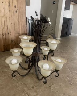 Large Wheat Chandelier