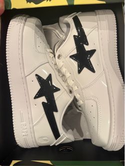 Bapesta White Black Size 9.5