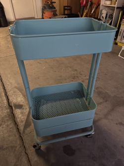 Storage Cart With 3 Adjustable Shelves