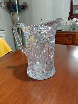 Cut glass pitcher