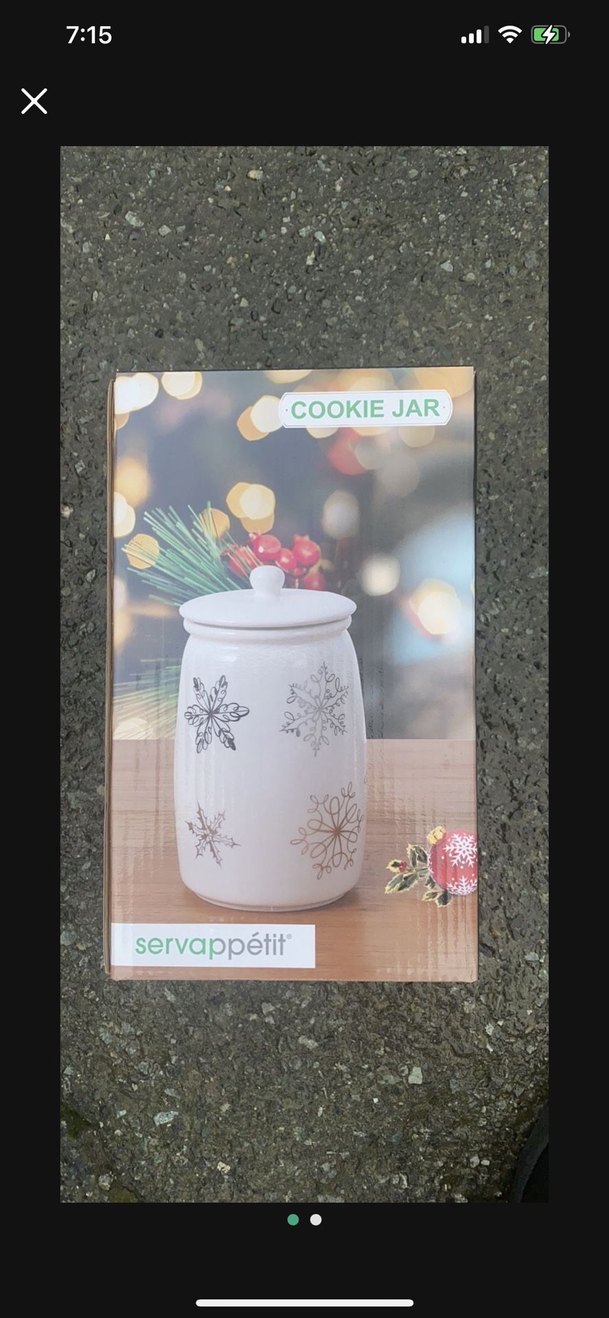 Holidays Cookie Jar Brand New In Box