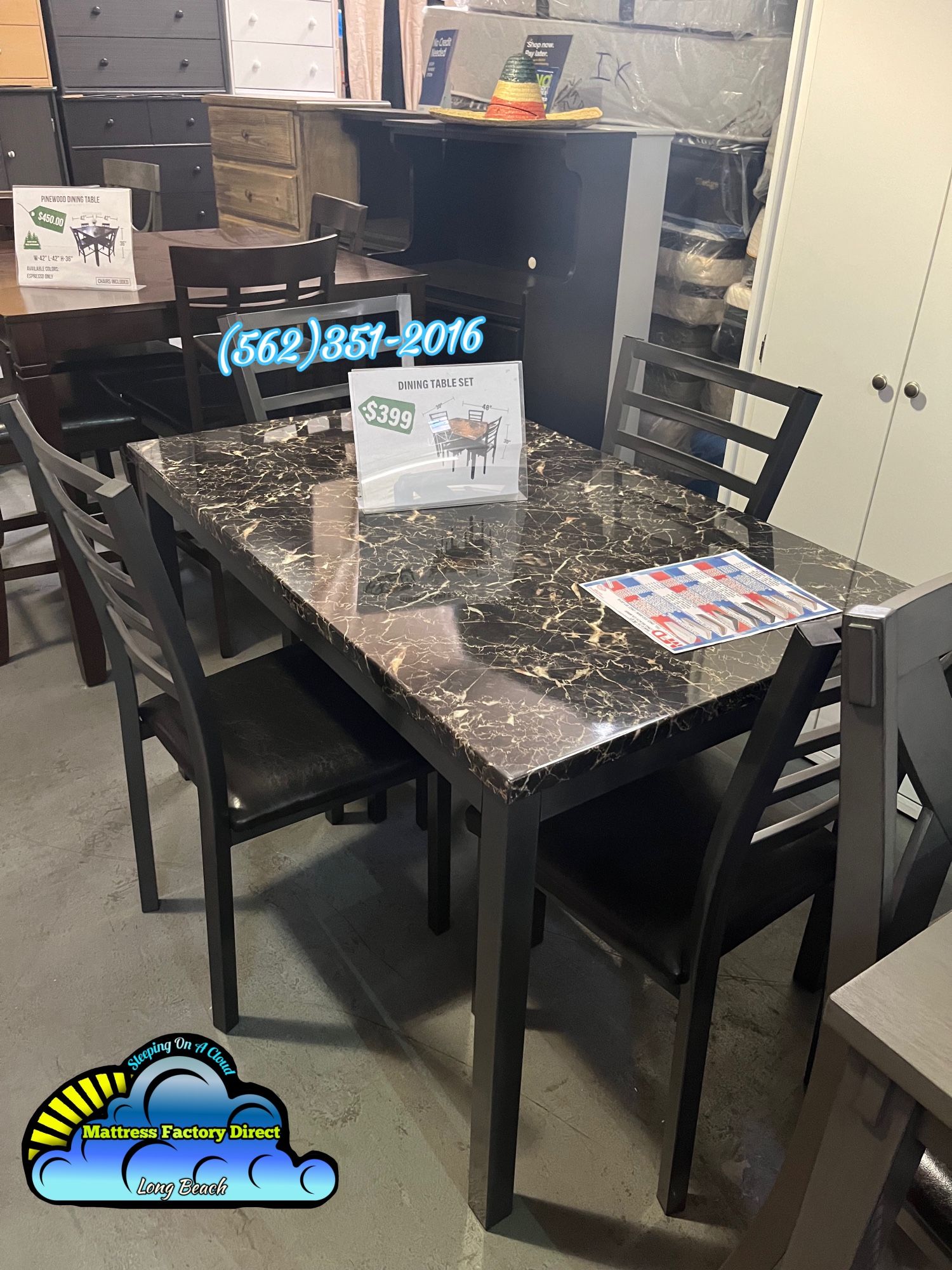 Marble Table Dining Set 