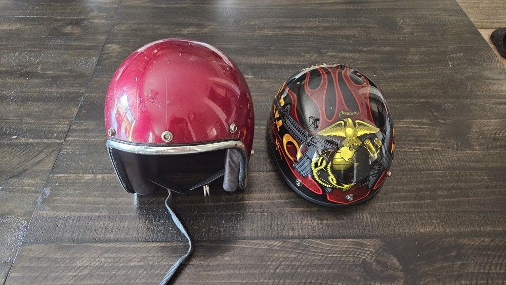 Motorcycle Helmets: U.S. Marines & Arthur Fulmer