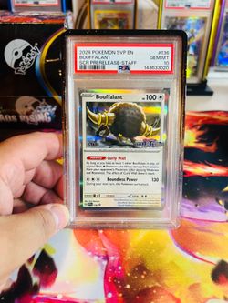 Pokemon Bouffalant PreRelease Staff PSA 10