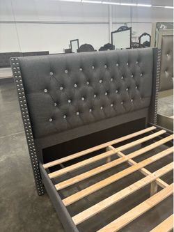 Queen size bed frame with mattress