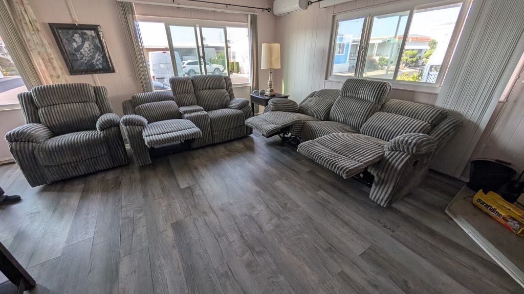 New Corduroy Recliner Couch, Loveseat and Chair! Includes Free Delivery 🚚! Free Assembly!