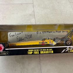 NIB Autographed Eddie Hill Dragster