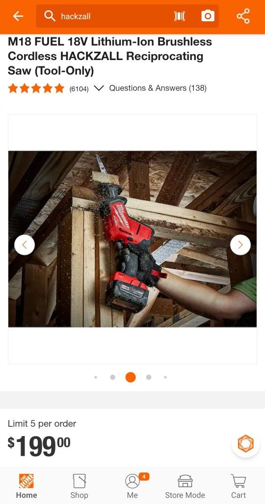 New Milwaukee FUEL Brushless HACKZALL M18 Tool Only.