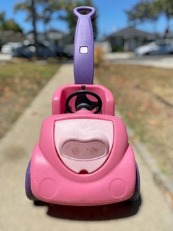 Pink push car