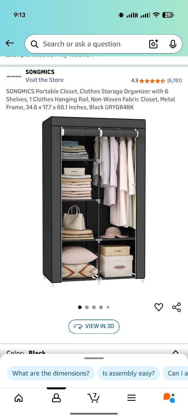 Multi Tier Wardrobe Closet
