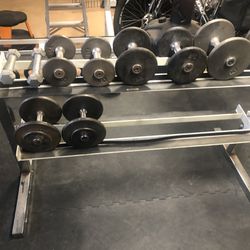 Gym Equipment - Dumbbells & Rack