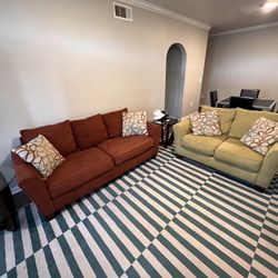 Plush Fabric Couch Set