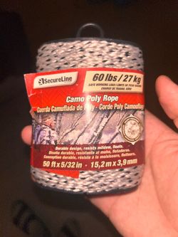 SecureLine Camo Poly Rope is designed with a durable,