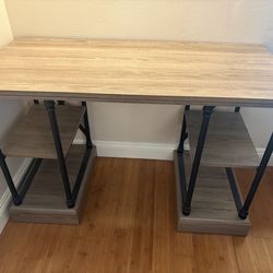 Rustic desk with storage