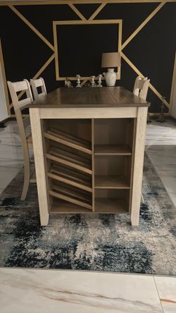 5-Piece Counter-Height Dining Set with Built-in Storage and Seats
