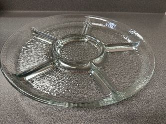 Textured Glass Serving Tray