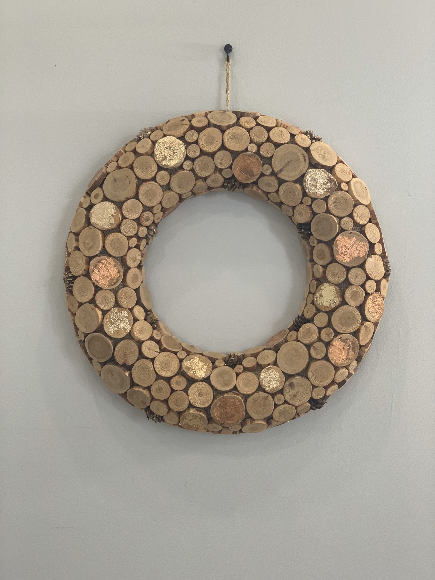 15.5 Christmas wood holiday wreath