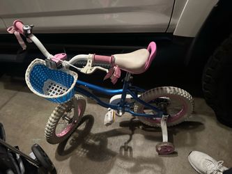 Girls 14” bike with training wheels