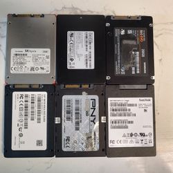 6 x 256gb SSD Hard Drives - Samsung Evo, SanDisk, Hynix - Gaming, PC, Laptop (No Problems!)