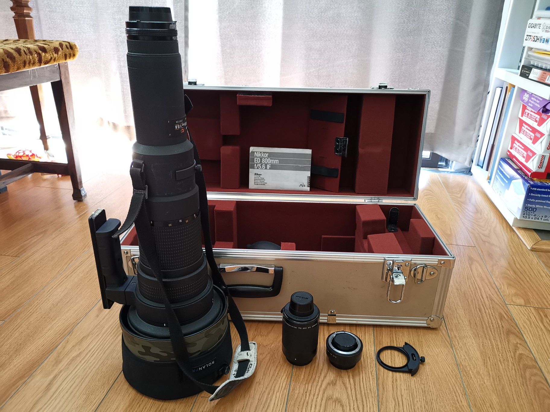 Nikon ais 800mm f5.6 ed if with Wimberley gimbal tripod