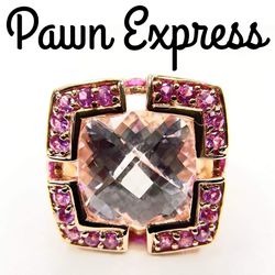 LeVian 14K Rose Gold Morganite & Pink Sapphire Cocktail Ring