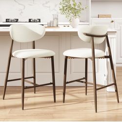 Upholstered Bar Stools Set of 2
