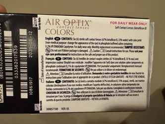 Brand New 6 Packs Air Optix Colors - Brown 0.00 No Power