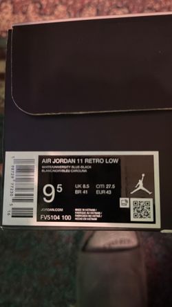 Jordan 11 unc lows