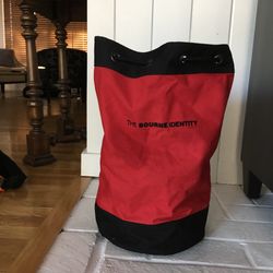thumbnail image 2 of Magnoli Clothiers Jason Bourne Red Burn Bank Bag – Large Canvas Duffle With Drawstring 2 of 5