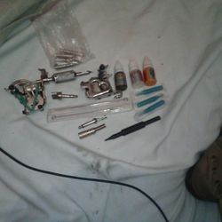 Tattoo Guns With Extra Barrel With Needles 