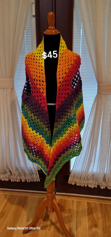 Long Shawl With Arm Holes