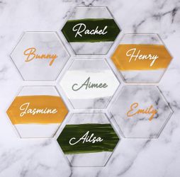 100 Blank acrylic Hexagon