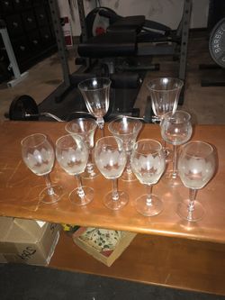 Crystal wine glasses