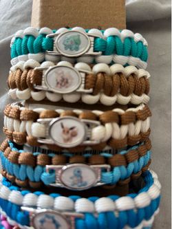 Pokemon Character Paracord Bracelets