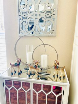 Set of 3 Christmas Reindeer Figurines