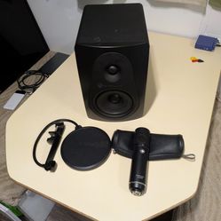 Monitor+microfone+antipop sterling audio