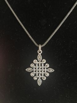 925 Italy sterling silver necklace with marcasite stones 925 sterling Charm $18