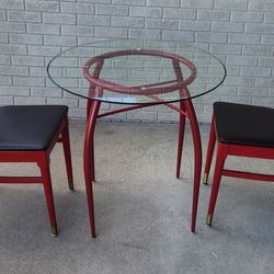 Red Bistro Table Set